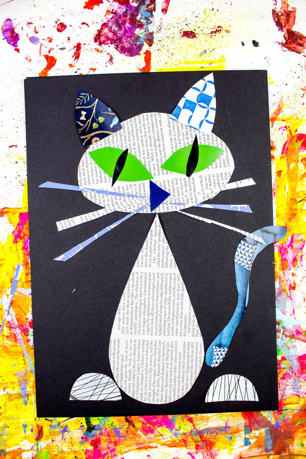 Art Project For Kids
 Cool Cat Newspaper Art Project for Kids Arty Crafty Kids