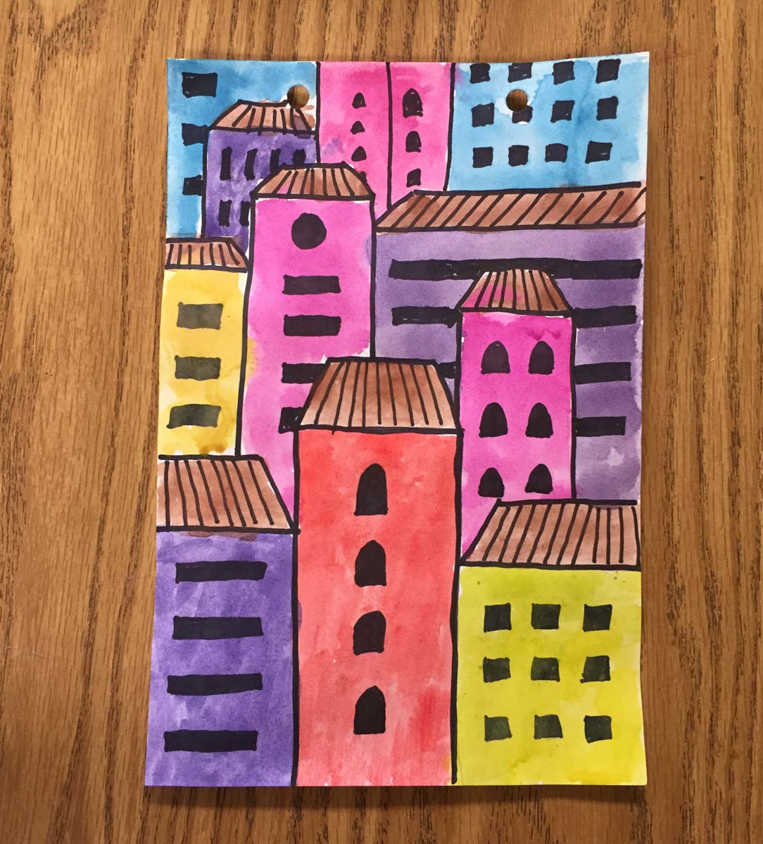 Art Project For Kids
 Overlapping Buildings Art Projects for Kids