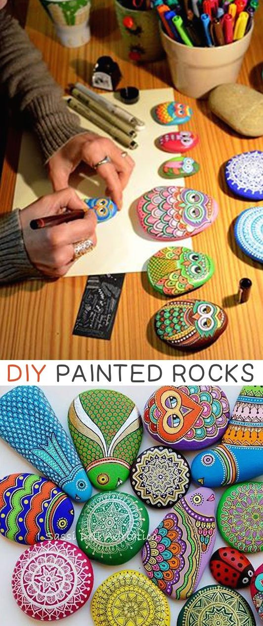 Arts And Crafts Activities For Adults
 Painted Rocks 29 creative crafts for kids that adults
