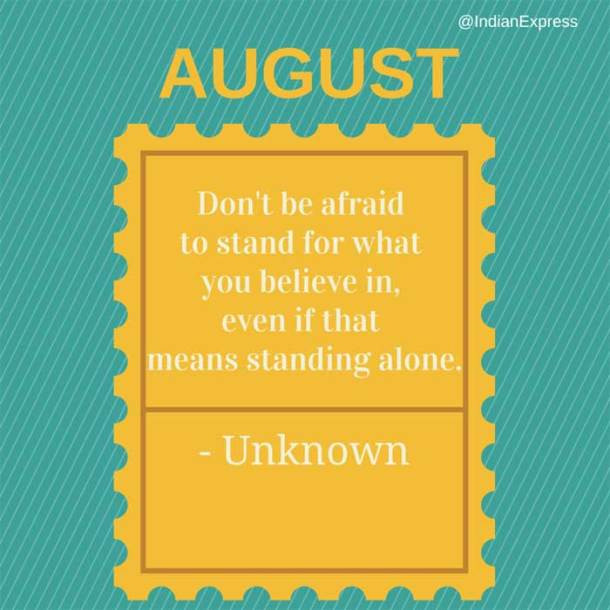 August Inspirational Quotes
 PHOTOS 12 inspiring quotes for each month of 2015