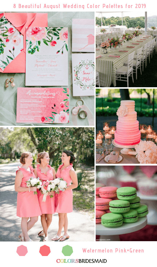 August Wedding Colors
 8 Beautiful August Wedding Color Palettes for 2019