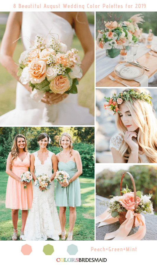 August Wedding Colors
 8 Beautiful August Wedding Color Palettes for 2019