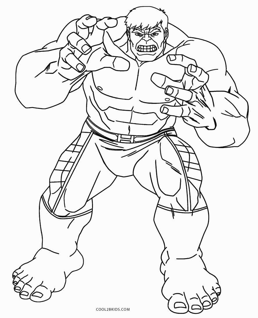 Avengers Printable Coloring Pages
 Free Printable Hulk Coloring Pages For Kids