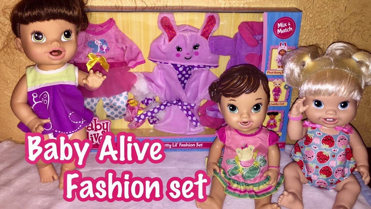 Baby Alive Pretty Lil Fashion Set
 Baby alive NEW OUTFITS changing into new clothes pretty