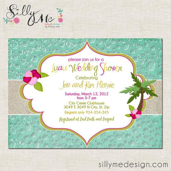 Baby Announcement Party
 Luau Party custom baby shower invitation bridal shower