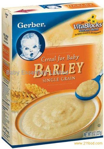 Baby Barley Cereal
 Gerber Cereal Barley Single Grain 8 Ounce Boxes products