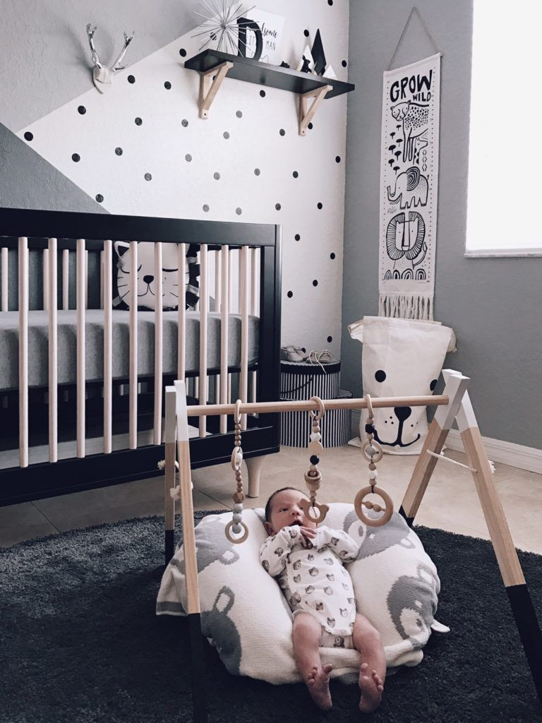 Baby Bedroom Decor Ideas
 Monochrome Zoo Nursery in 2019 Nursery Decor