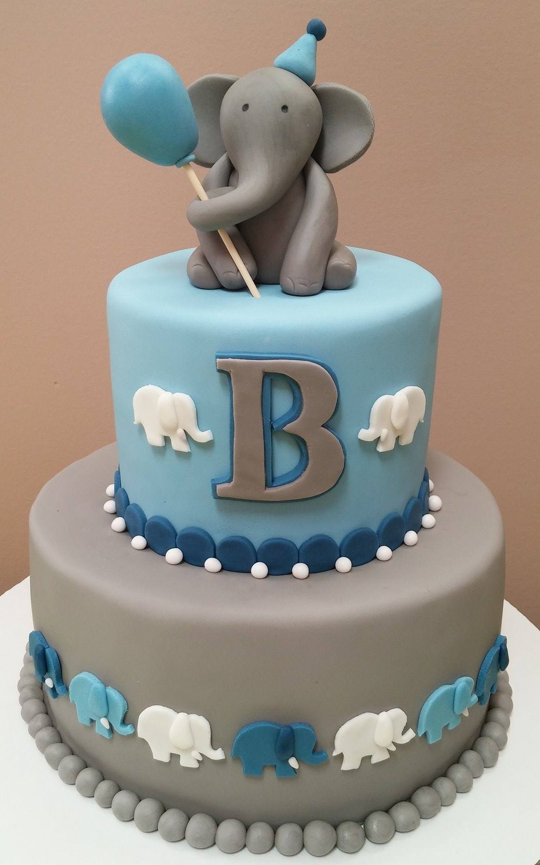 Baby Boy 1st Birthday Cake
 Elephant cake for a 1st birthday – The Lovely Baker