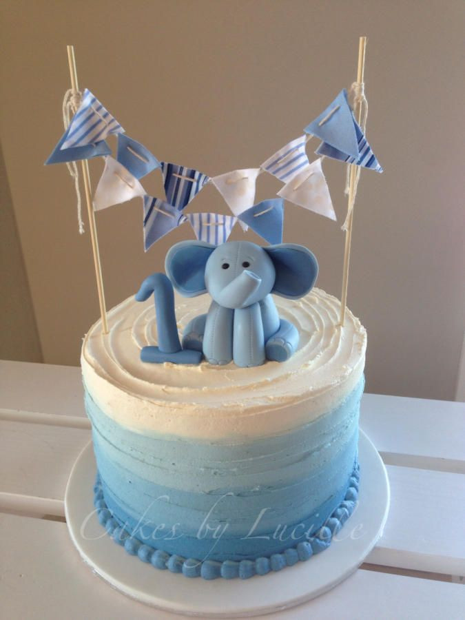 Baby Boy 1st Birthday Cake
 Baby Elephant 1st birthday