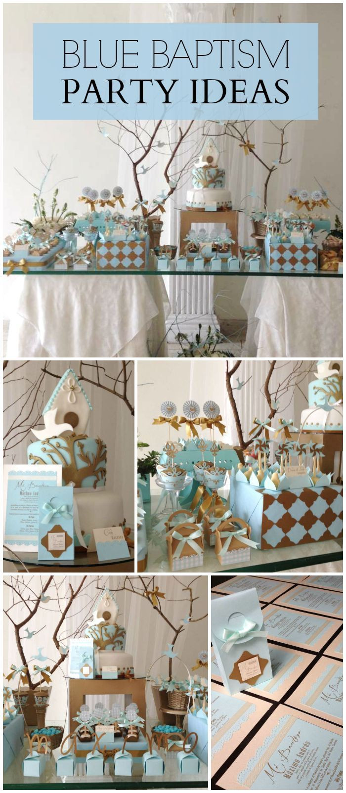 Baby Boy Christening Party Ideas
 Vintage Gold Baptism "Baptism of a baby boy"