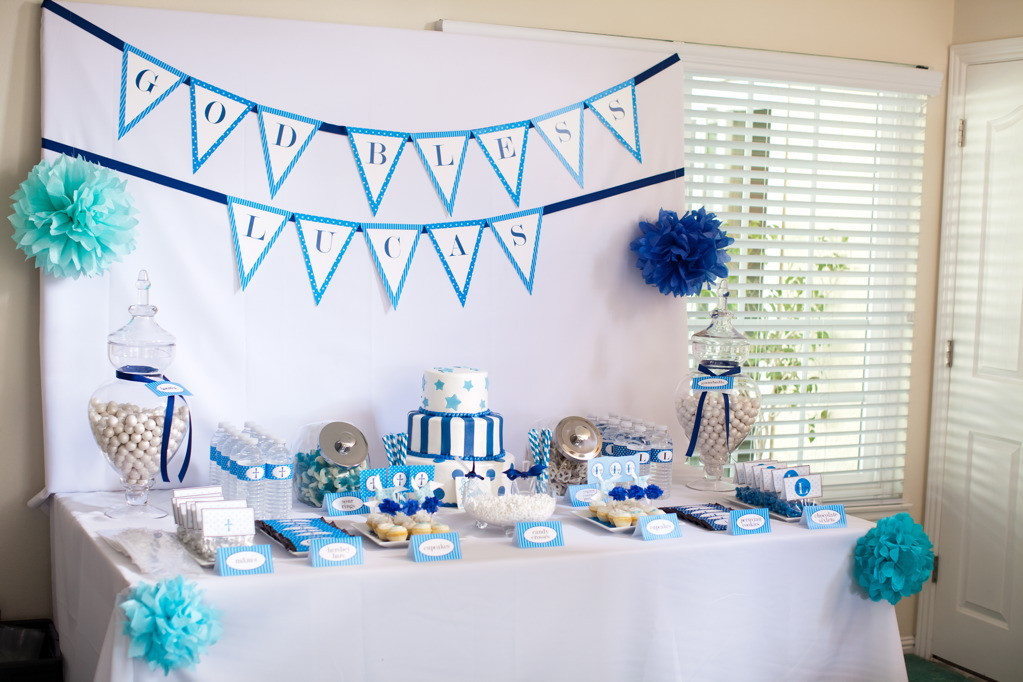 Baby Boy Christening Party Ideas
 The Sugar Bee Bungalow Party Bee Client Feature Lucas