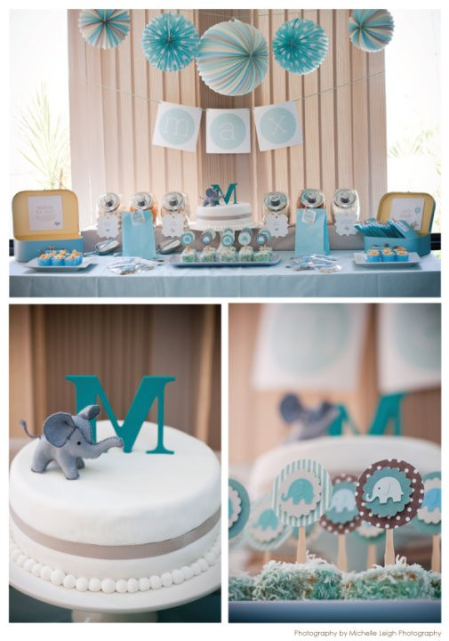 Baby Boy Themed Party
 Swanky Blog Baby Elephant makes a Perfect Baby Shower Theme