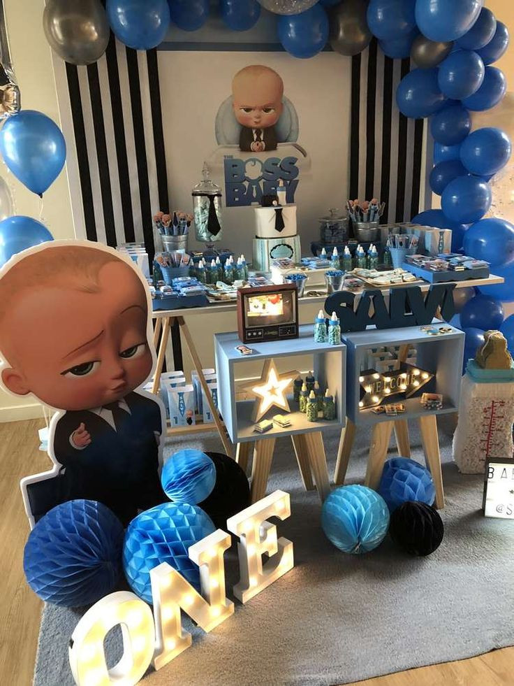 Baby Boy Themed Party
 Baby Boss Birthday Party Ideas in 2019