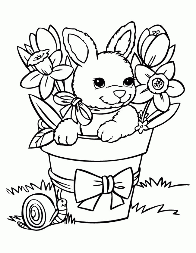 Baby Bunnies Coloring Pages
 Cute Baby Bunny Coloring Pages Coloring Home