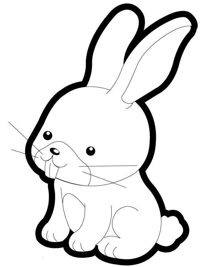 Baby Bunnies Coloring Pages
 Baby Bunny For Toddlers Coloring Page