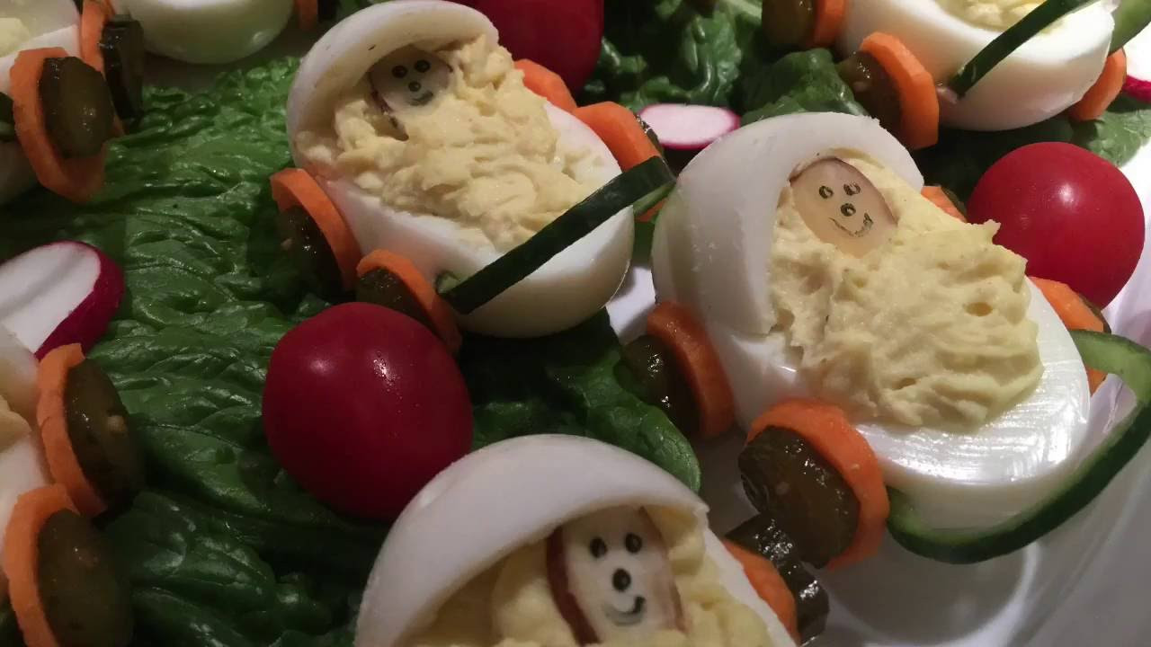 Baby Carriage Deviled Eggs
 How to make DEVILED EGG BABY BUGGY S for your next baby