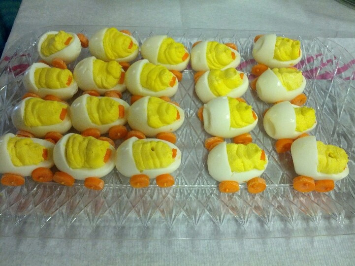 Baby Carriage Deviled Eggs
 Pinterest • The world’s catalog of ideas