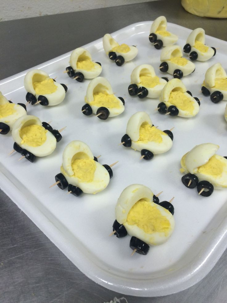 Baby Carriage Deviled Eggs
 Baby carriage deviled eggs