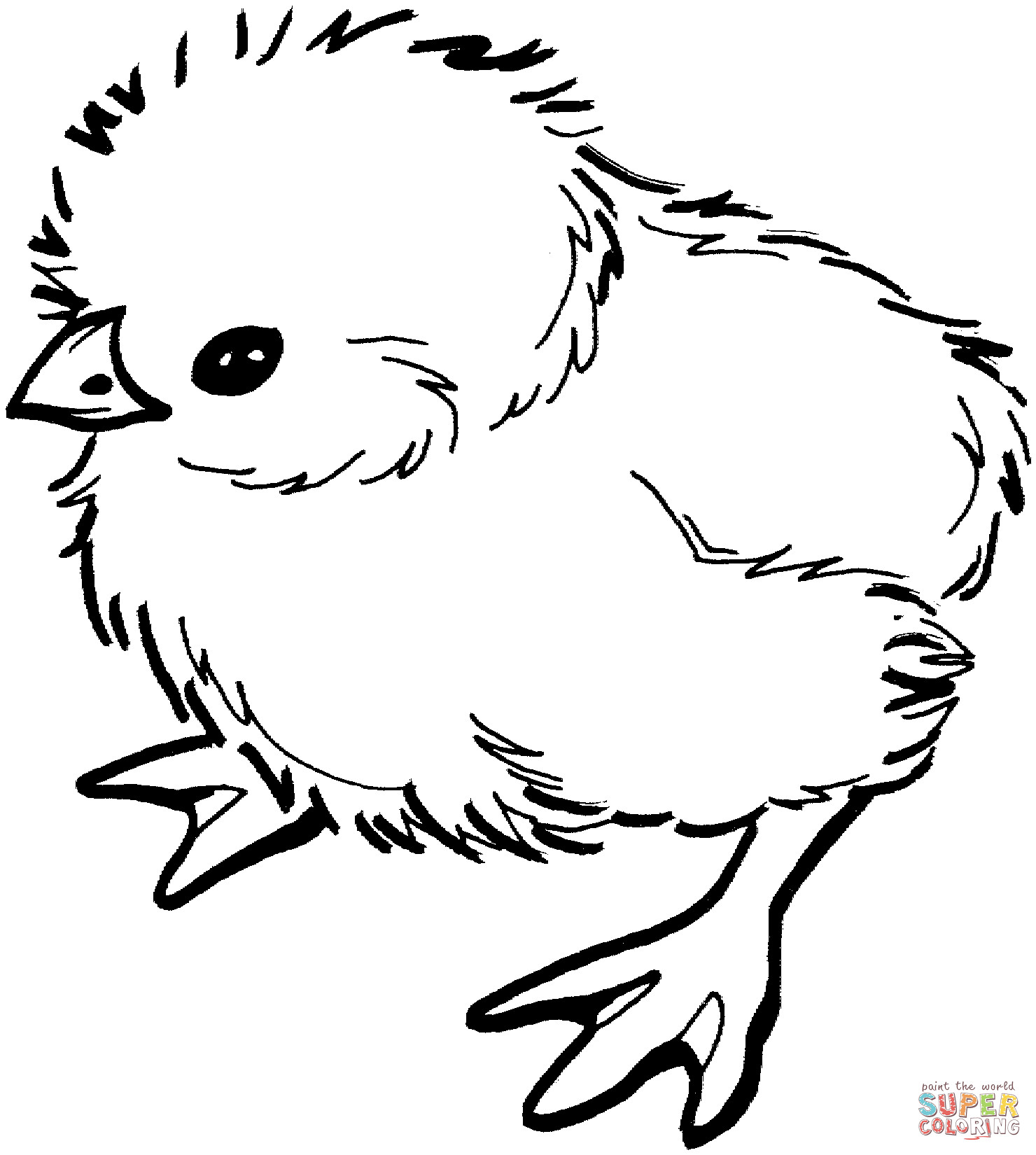 Baby Chicks Coloring Page
 Baby chick coloring page