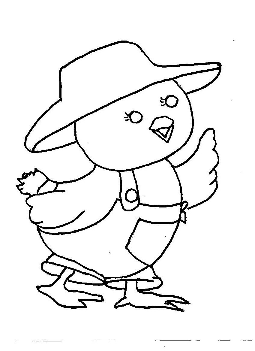 Baby Chicks Coloring Page
 Baby Chick Coloring Pages For Kids ClipArt Best