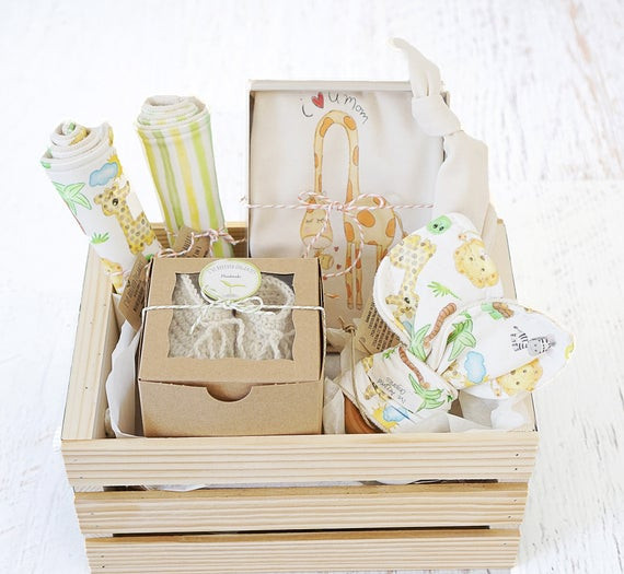 Baby Clothes Gift Basket
 Organic Baby Gift Basket Organic Baby Clothes Baby Giraffes