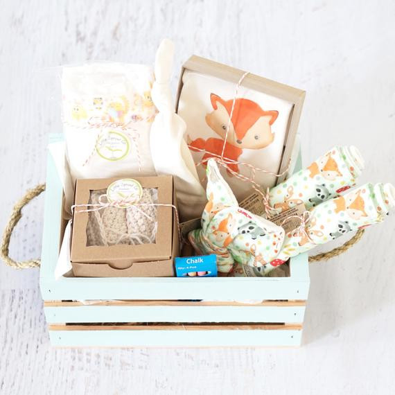 Baby Clothes Gift Basket
 Baby Gift Basket Fox Baby Clothes Gender Neutral Baby