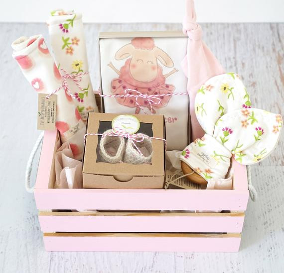 Baby Clothes Gift Basket
 Baby Girl Gift Basket Organic Baby Clothes Ballerina Baby