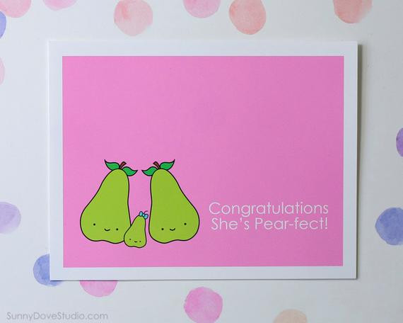 Baby Congrats Gifts
 Cute New Baby Girl Congrats Card by SunnyDoveStudio on Etsy
