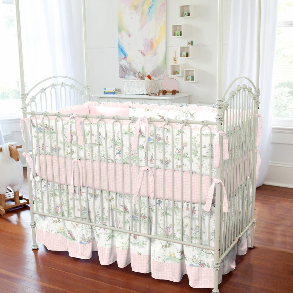 Baby Crib Decor
 Pink Over the Moon Toile Crib Bedding