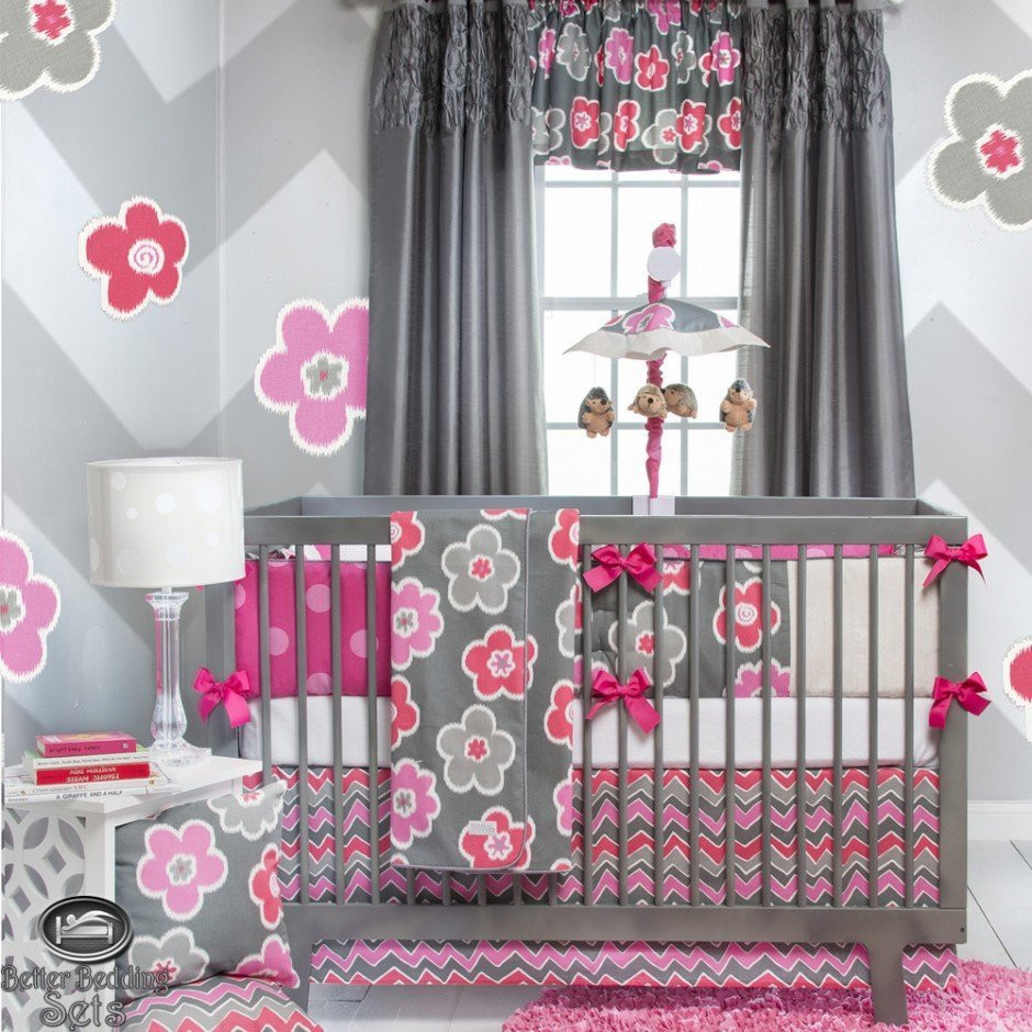 Baby Crib Decor
 Cute Baby Girl Crib Bedding Sets Home Furniture Design