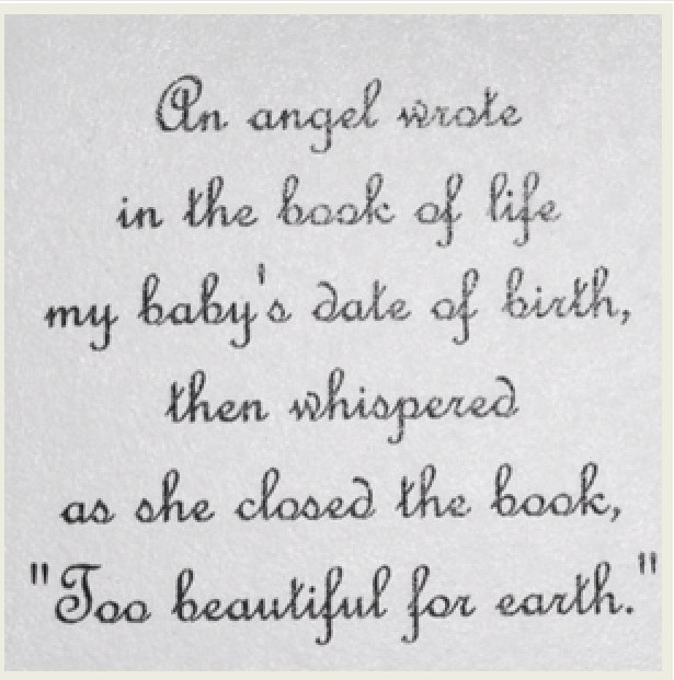Baby Death Quote
 Baby Loss Poems And Quotes QuotesGram
