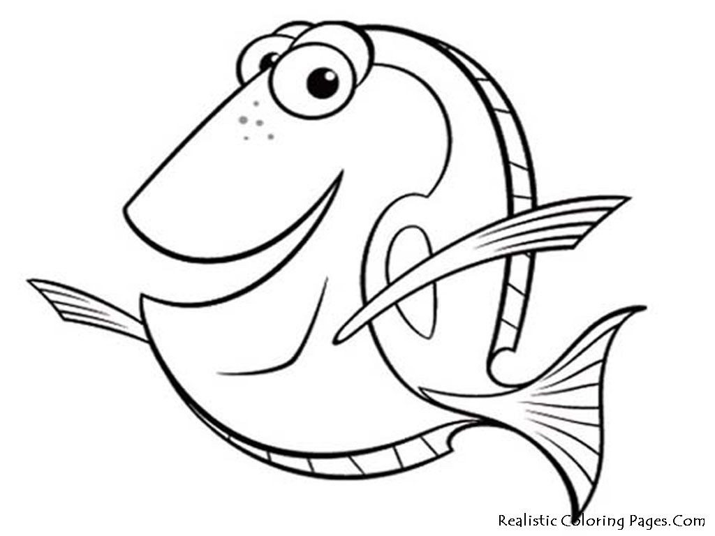Baby Dory Coloring Page
 Free Printable Fish Coloring Pages Kid crafts