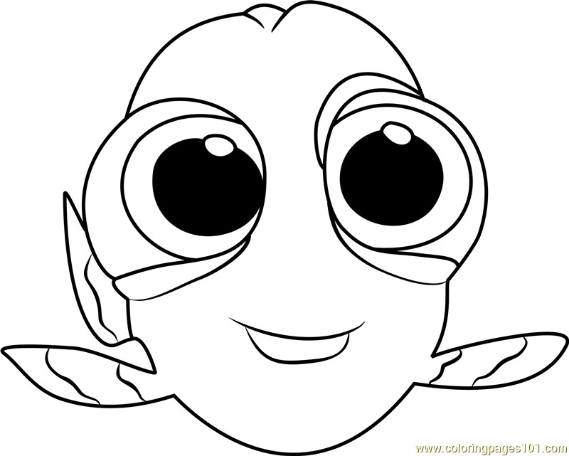 Baby Dory Coloring Page
 Baby Dory Coloring Page Free Finding Dory Coloring Pages