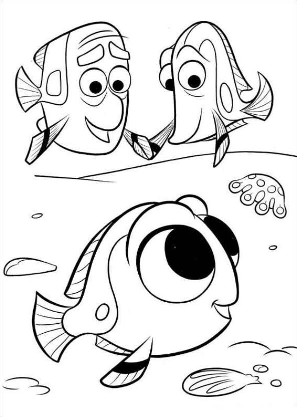 Baby Dory Coloring Page
 Kids n fun