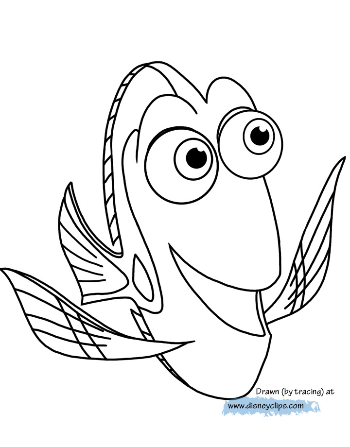 Baby Dory Coloring Page
 Finding Dory Baby Dory Coloring Coloring Pages