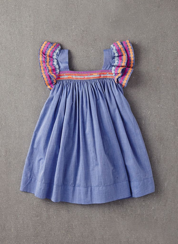 Baby Dresses Design
 Nellystella Chloe Dress in Light Chambray Denim Hello