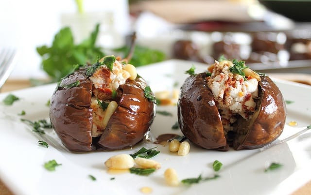 Baby Eggplant Recipe
 Roasted baby eggplants with goat cheese stuffing