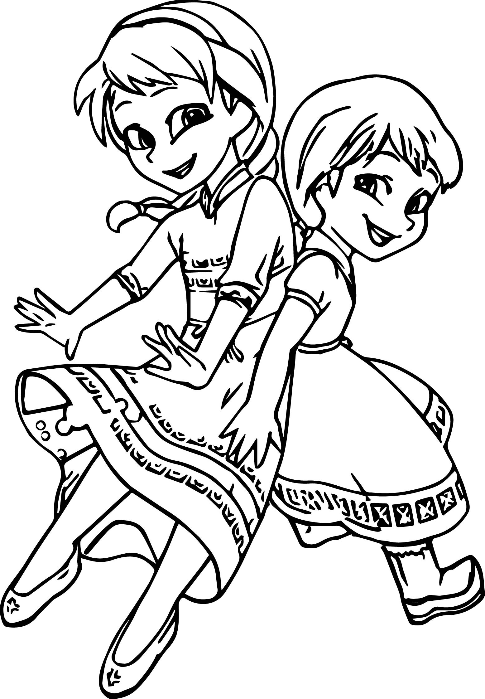 Baby Elsa And Anna Coloring Pages
 A Very Cute Little Dog Coloring Page Pages Sketch Coloring