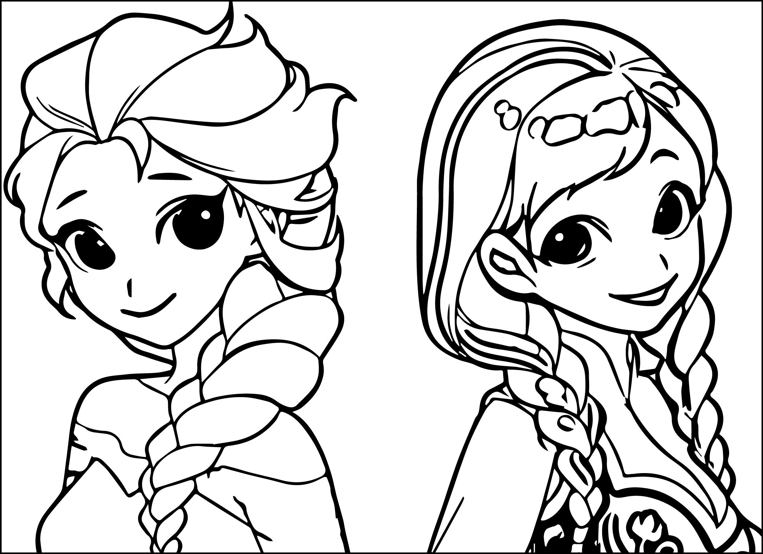 Baby Elsa And Anna Coloring Pages
 Anna Frozen Drawing at GetDrawings