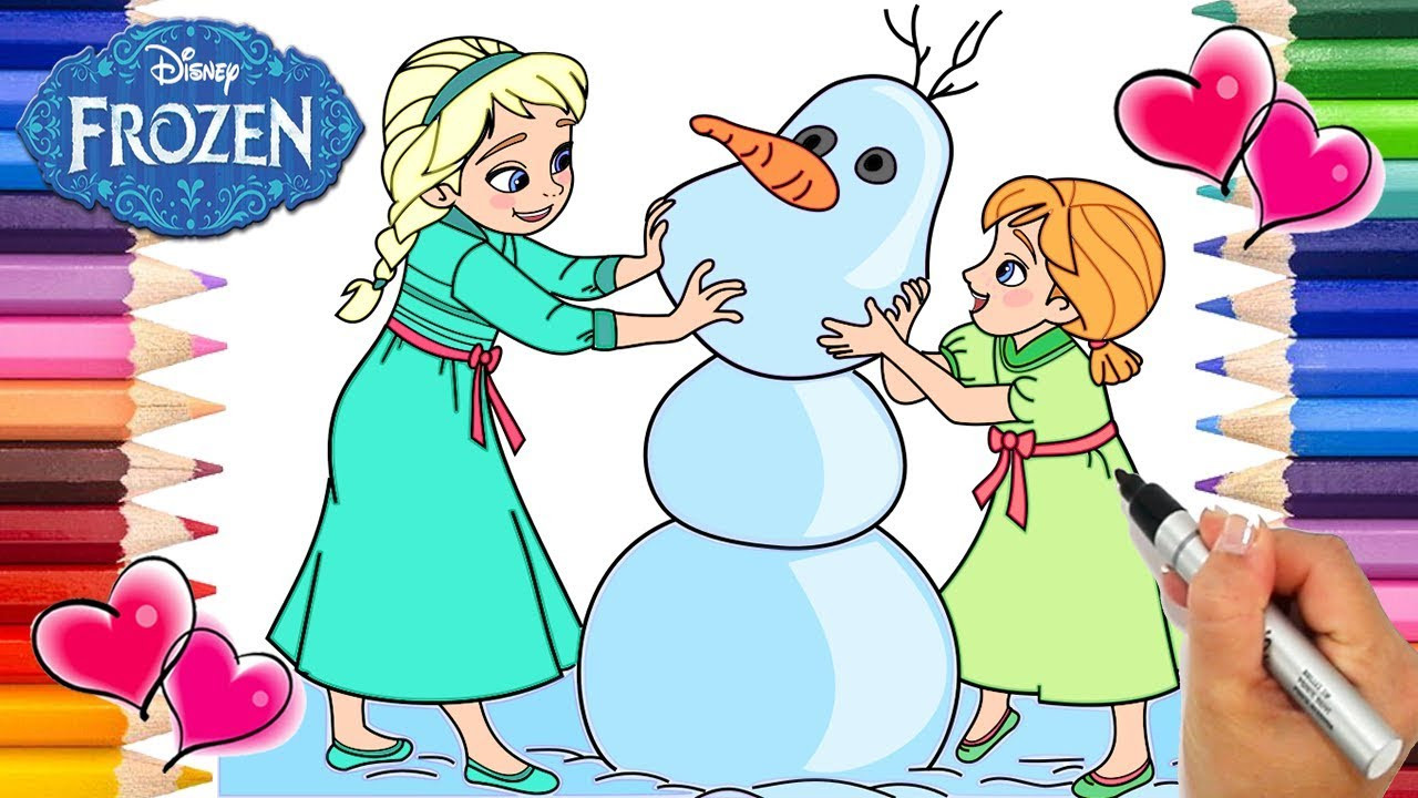 Baby Elsa And Anna Coloring Pages
 Frozen Baby Elsa Anna and Olaf