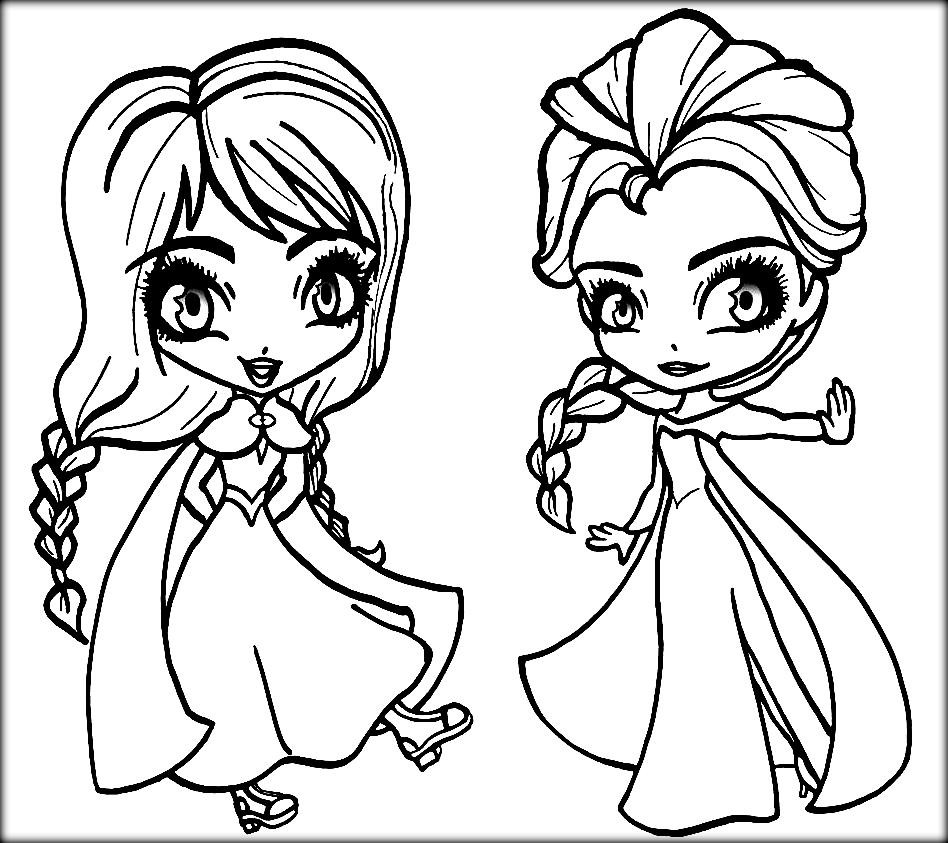 Baby Elsa And Anna Coloring Pages
 Frozen Anna And Elsa Coloring Pages Coloring Home