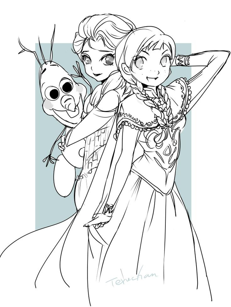 Baby Elsa And Anna Coloring Pages
 17 Best images about Anna Elsa on Pinterest