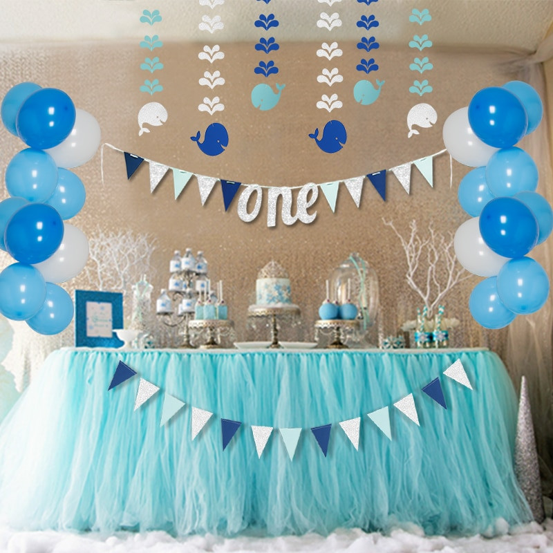 Baby First Birthday Party Supplies
 Blue 1st Birthday Girl Party Decorations Sets Kids e