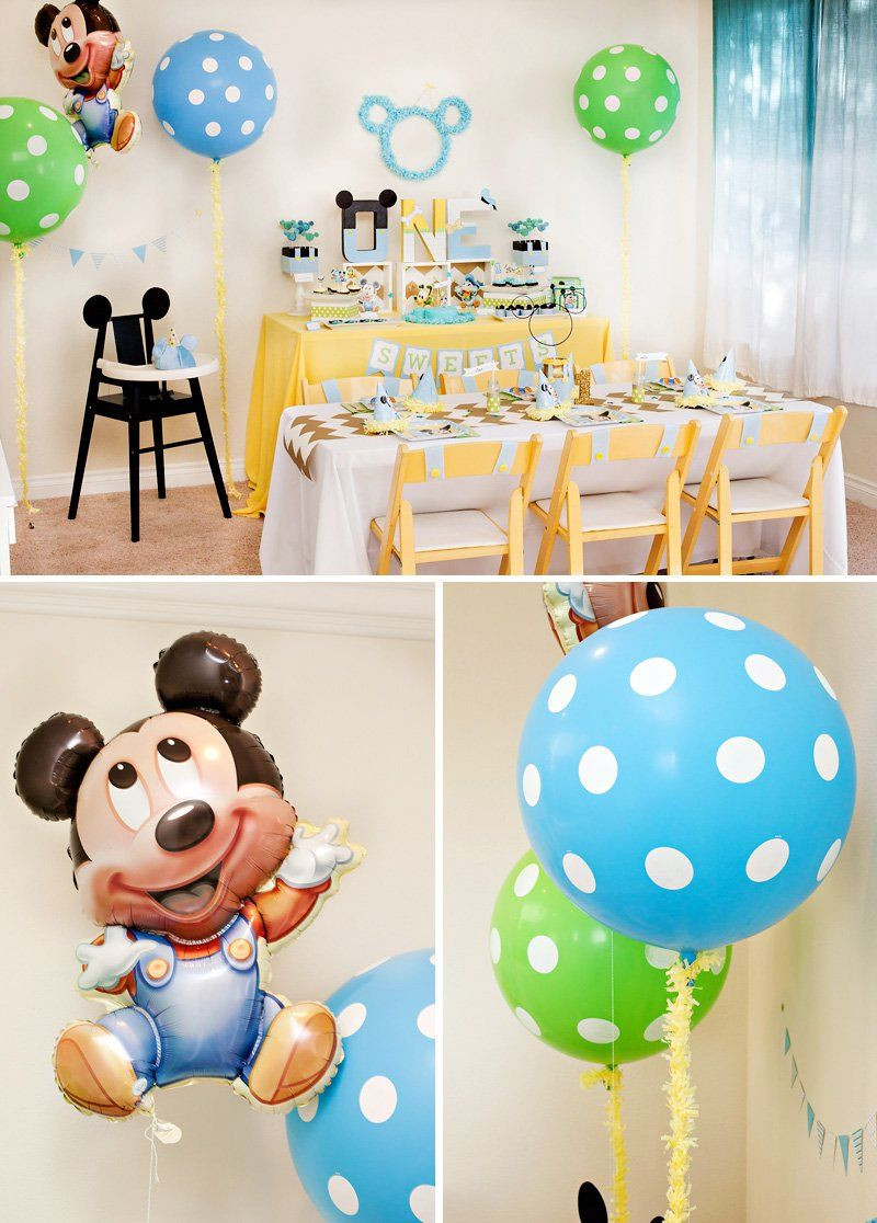 Baby First Birthday Party Supplies
 Creative Mickey Mouse 1st Birthday Party Ideas Free