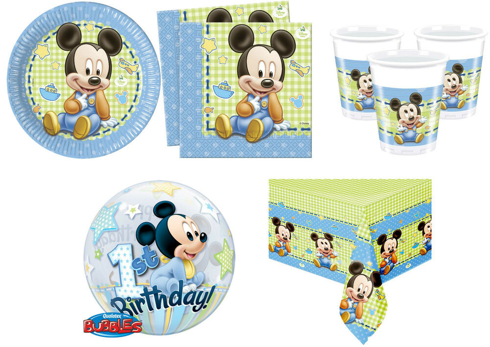 Baby First Birthday Party Supplies
 Baby Mickey Mouse Birthday Party Supplies Decorations Boy