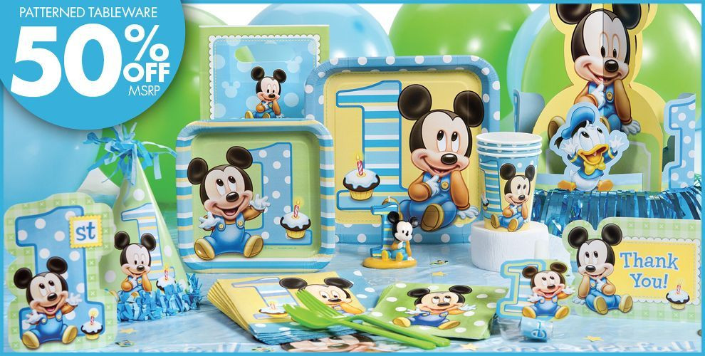 Baby First Birthday Party Supplies
 Mickey Mouse 1st Birthday Party Supplies Party City