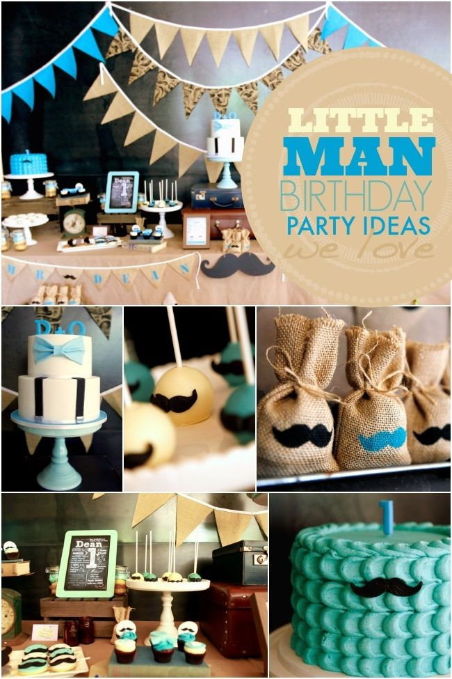 Baby First Birthday Party Supplies
 A Little Man 4th Birthday Party
