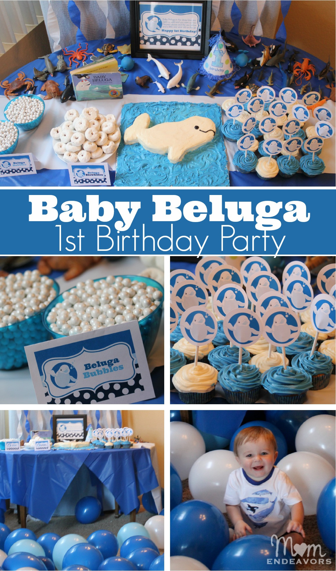 Baby First Birthday Party Supplies
 Baby Beluga 1st Birthday Party