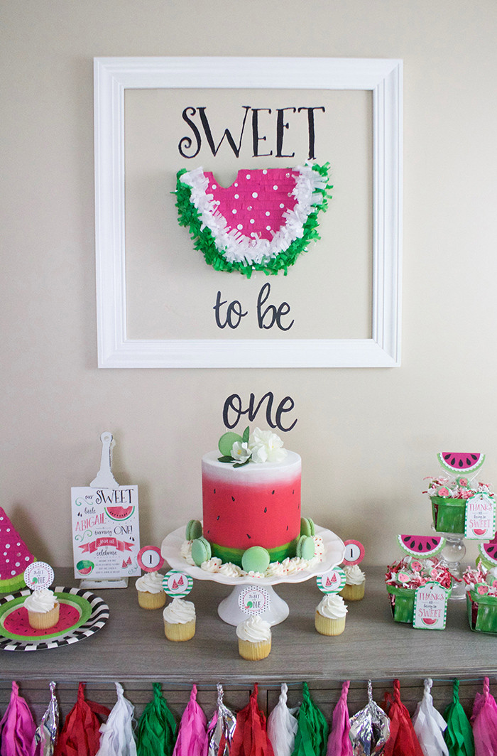 Baby First Party Supplies
 A Watermelon First Birthday Party with Cricut — Jen T by