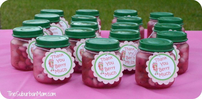 Baby Food Jars Party Favors
 Strawberry Shortcake Birthday Party Deserts Printables